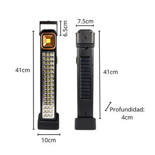 Lampara Solar Foco Luz Emergencia Recargable 39 Led Multiuso