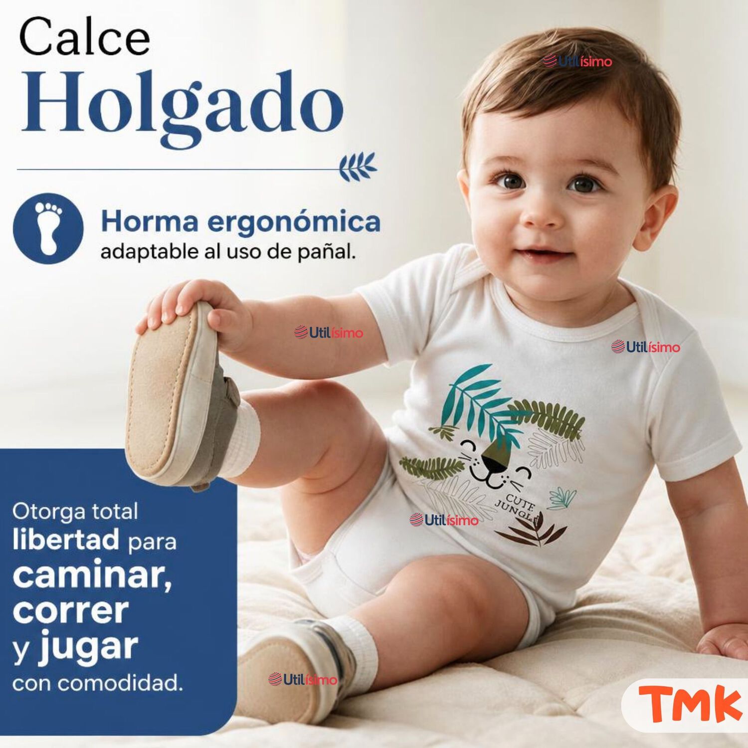 Pack 5 Bodys Manga Corta 100% Algod&oacute;n Tedmimak Ni&ntilde;o Blue Croc Jungle image number 6.0
