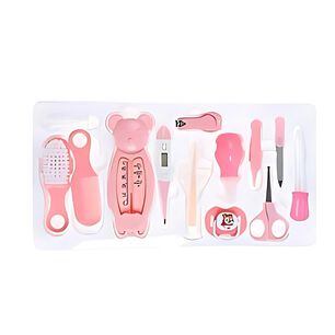 Set De Cuidados E Higiene Personal Bebe Rosa 13 Piezas