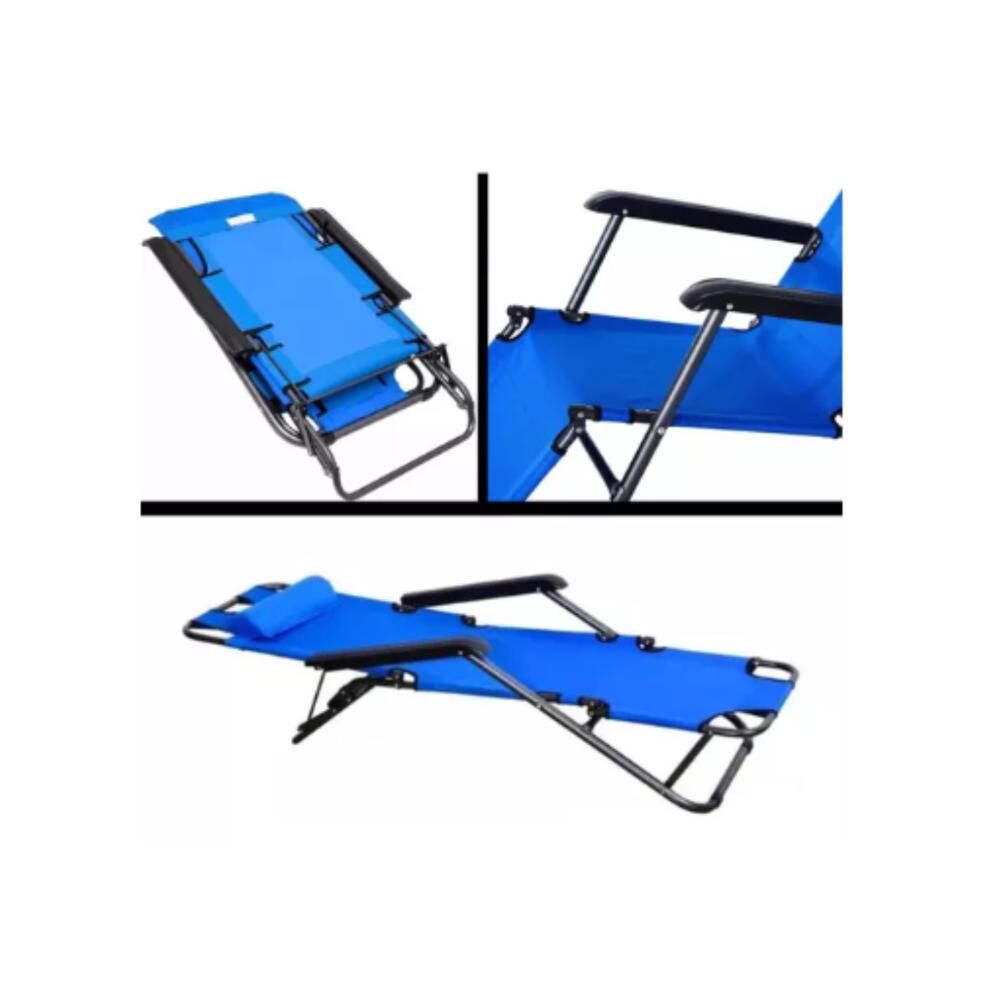 Silla De Camping Plegable Cama Reclinable Reposera Port&aacute;til image number 26.0