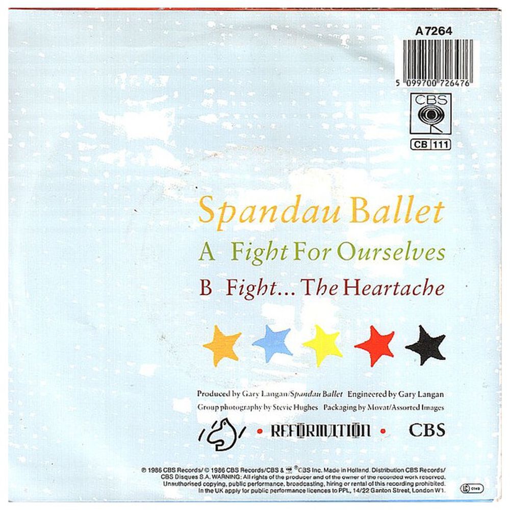Spandau Ballet - Fight For Ourselves | 7'' Single Vinilo Usado image number 1.0