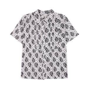 Blusa Lisa Manga Corta Cuello Camisero Bambula Mujer Geeps