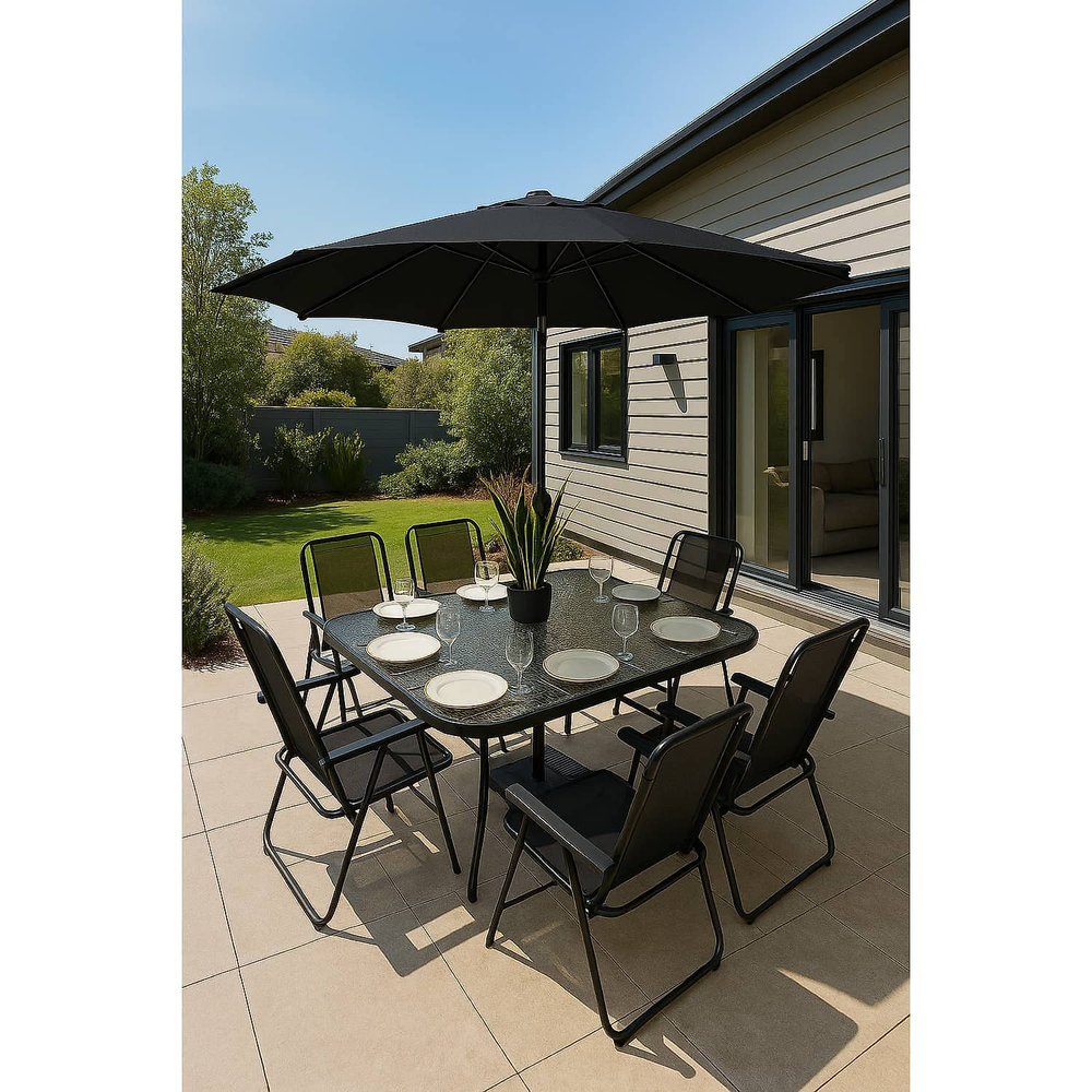 Juego De Terraza Casaideal Garden / 6 Sillas + Quitasol image number 2.0