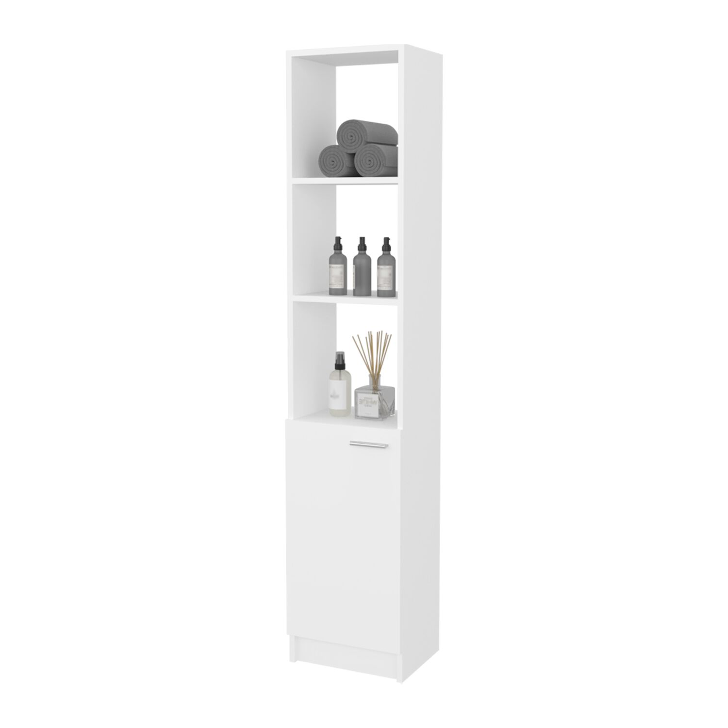 Estante Organizador Ba&ntilde;o 1 Puerta Fm-011b - Blanco image number 1.0