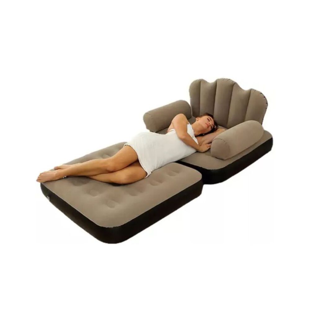 Sillon Puff Sofa Silla Inflable Doble Uso Cama Portable image number 4.0