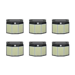 Pack 6 Aplique 294 Led Solar Contra Agua