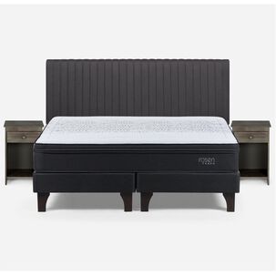 Cama Europea Rosen Tempo / King / Base Normal + Set De Maderas