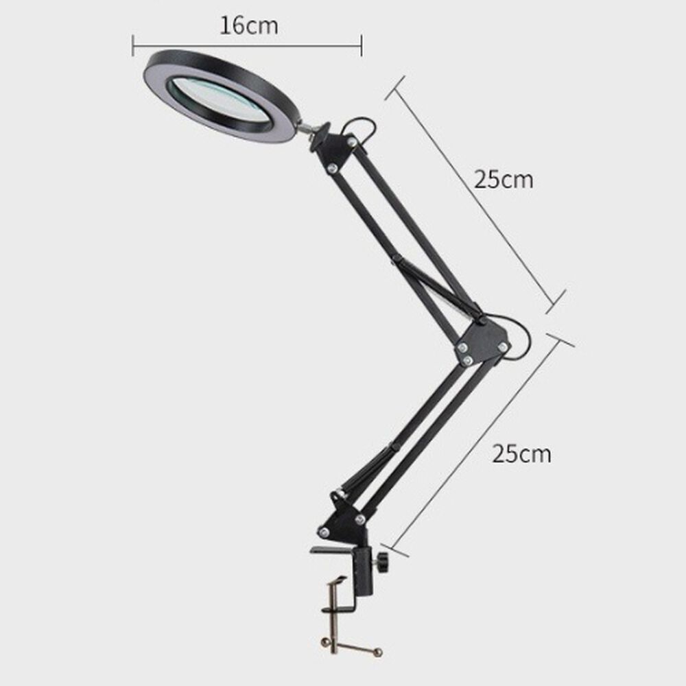 Lampara Lupa De Escritorio Luz Led Lente De Aumento Con Base image number 2.0