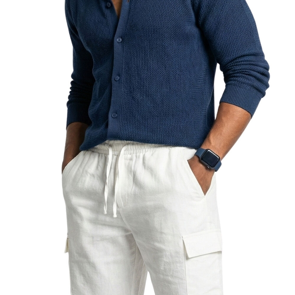 Short Fresco Lino Grueso Cargo Hombre image number 0.0