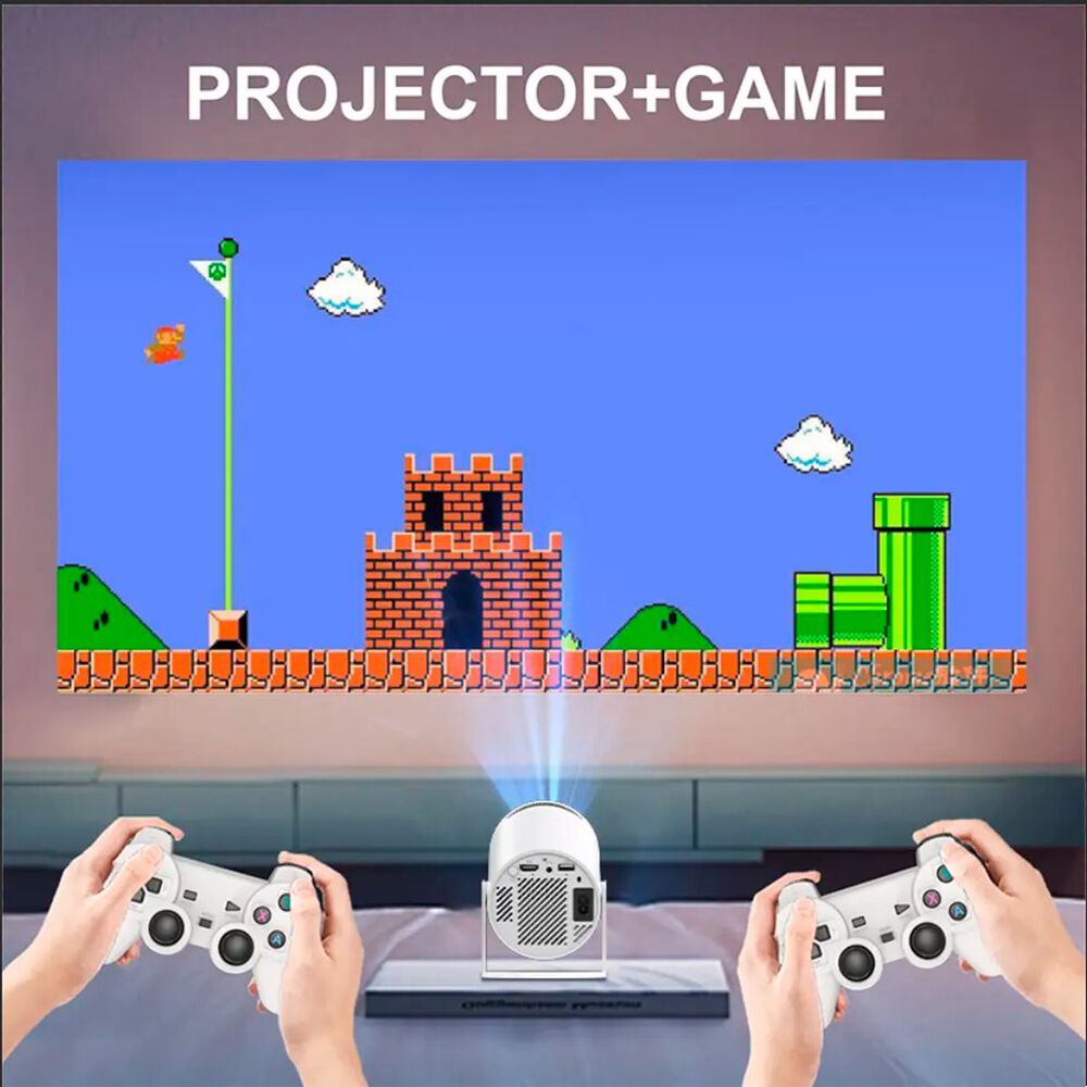 Proyector Para Video Juegos + 2 Controles 4k Hd Retro image number 2.0
