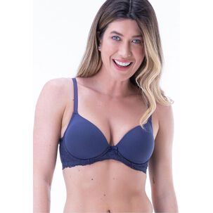 Sost&eacute;n Liso Encaje Azul 2rios