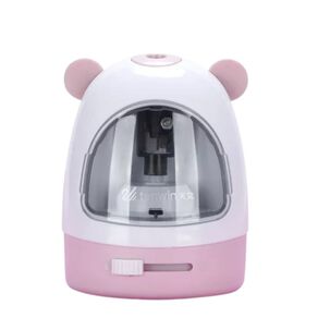 Sacapunta Eléctrico A Pila Escolar Oficina Diseño Oreja Rosa