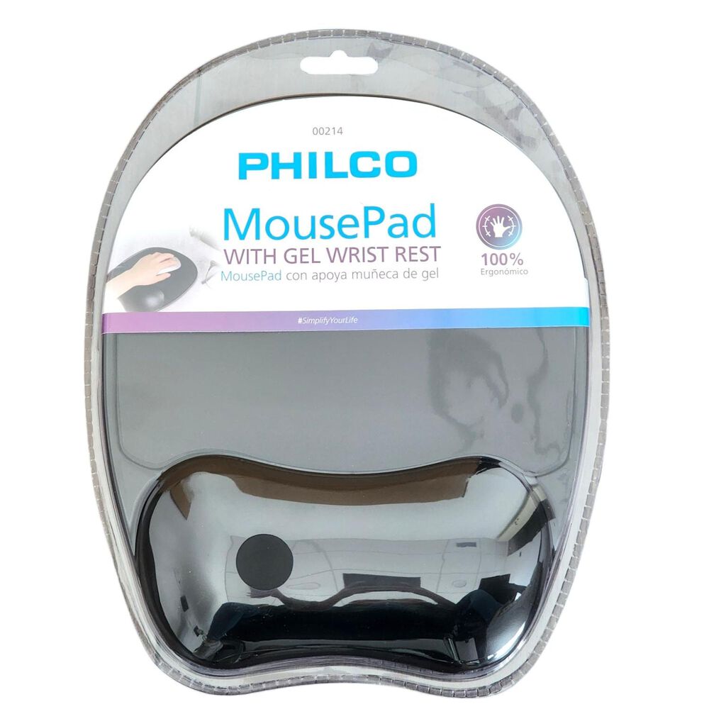Mousepad Con Apoya Muñecas De Gel Negro M00214 image number 3.0