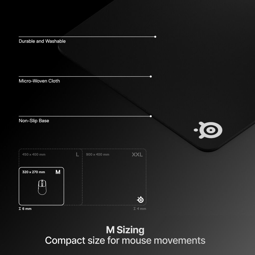 Mousepad Gamer Steelseries Qck Heavy Medium Negro image number 3.0