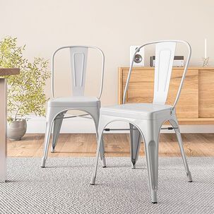 Silla Metal Tolix Blanco