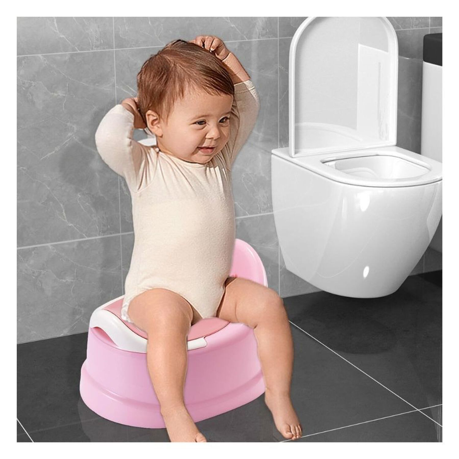 Pelela Bacinica Infantil Dise&ntilde;o Ballena Ba&ntilde;o Beb&eacute; Rosa image number 4.0