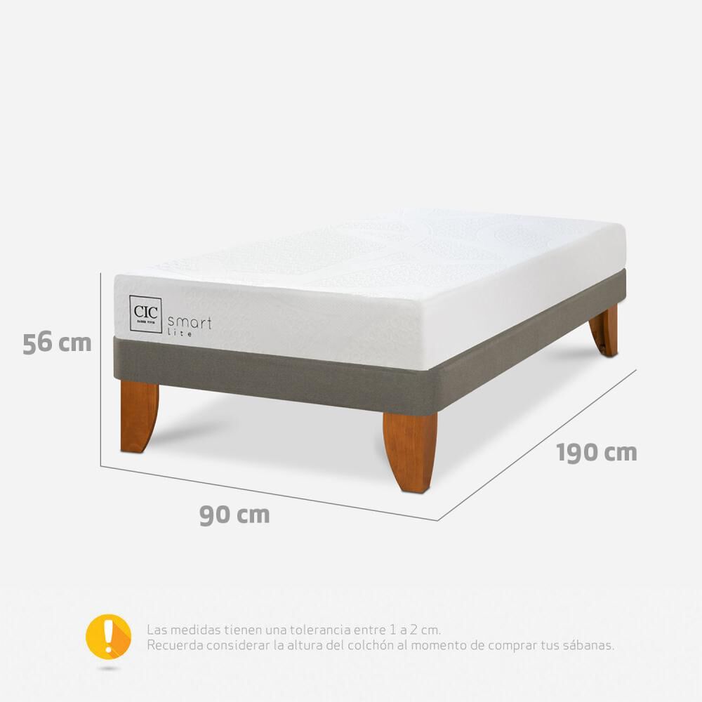 Cama Europea Cic Smart Lite / 1 Plaza / Base Normal image number 2.0