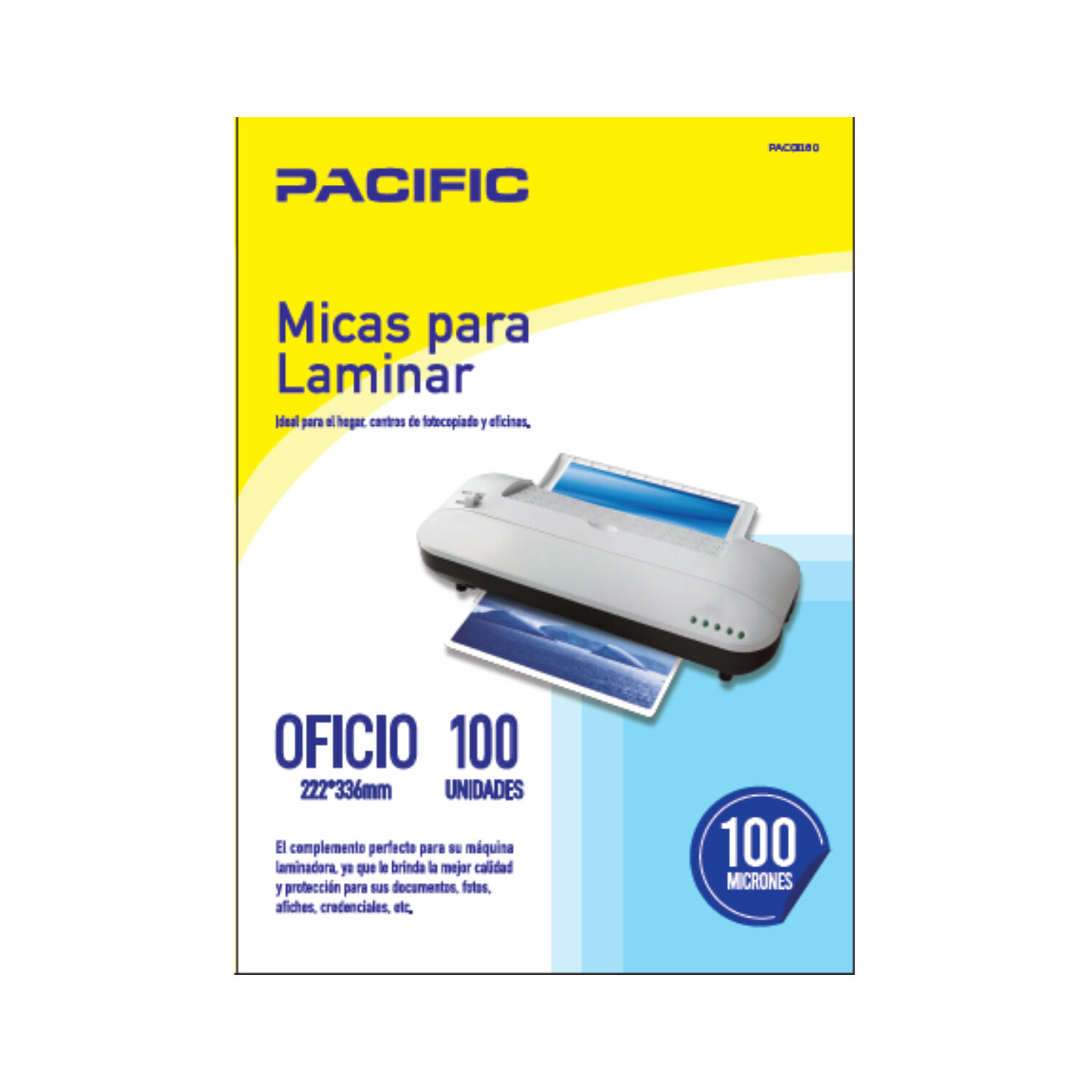 100 Laminas Micas Termolaminadora Oficio 100 Micrones - Ps image number 0.0
