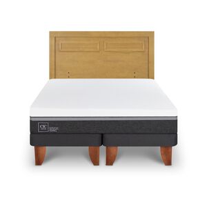 Cama Europea Cic Ortopedic Advance / 2 Plazas / Base Dividida + Respaldo