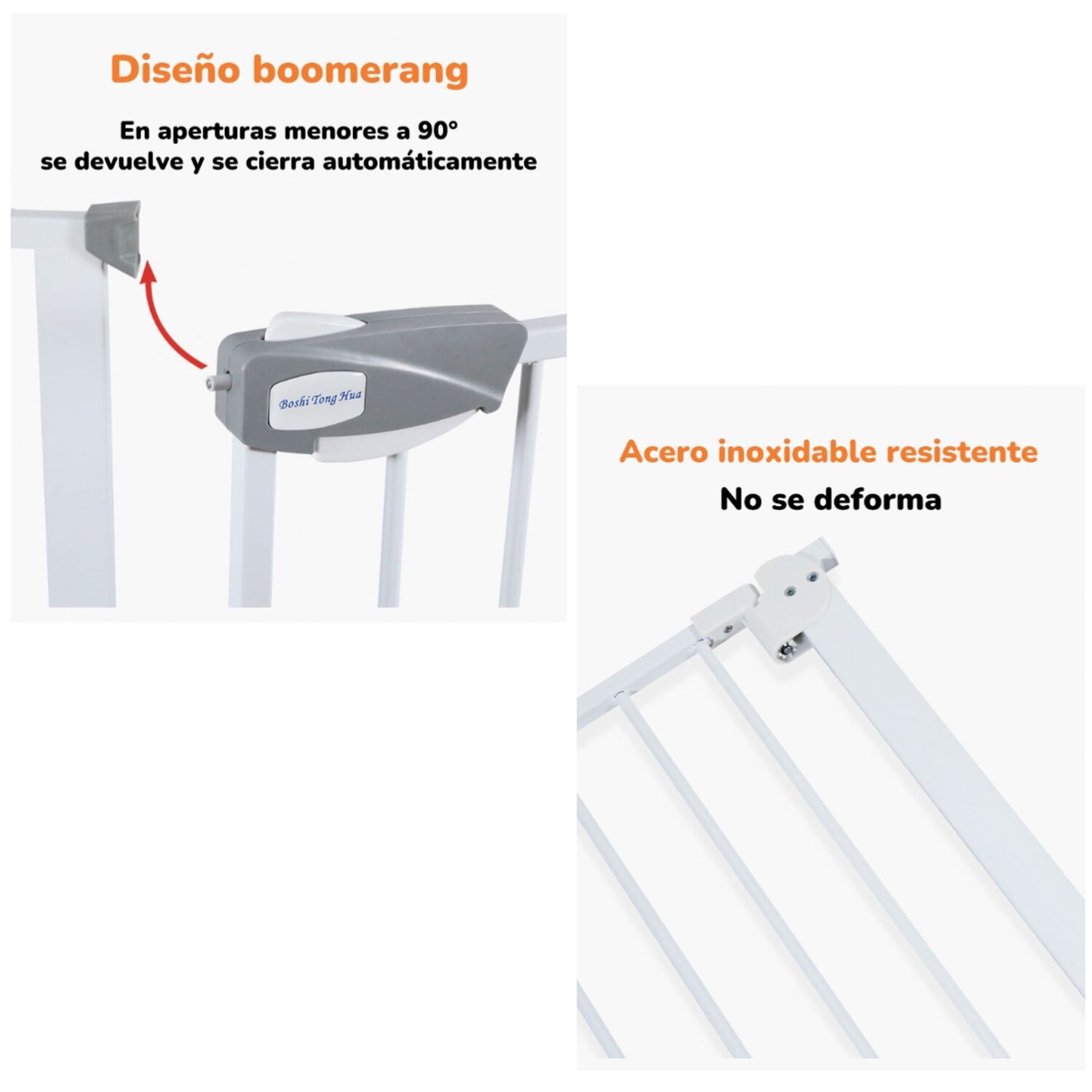 Puerta Seguridad Reja Expandible Para Beb&eacute; 77-92cm Lubabycas image number 6.0