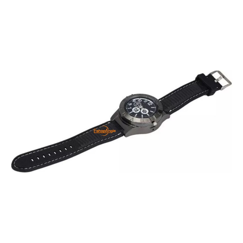 Reloj Hombre Pulsera Encendedor Recargable Correa Negra image number 2.0