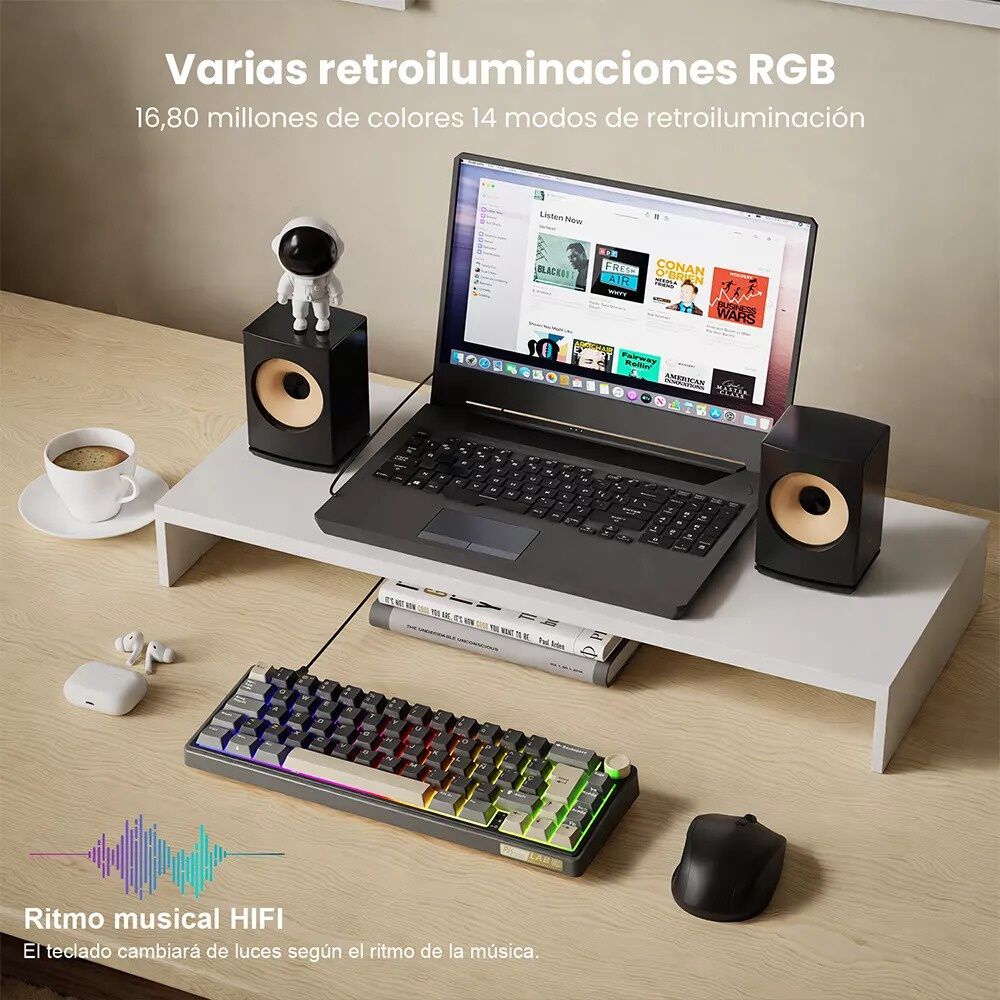 Teclado Mec&aacute;nico Rk R65 65% Gasket Mount - Royal Kludge image number 2.0