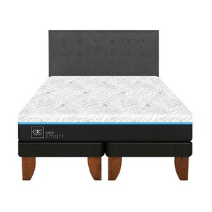 Cama Europea Cic Green Infinity / 2 Plazas / Base Dividida + Respaldo