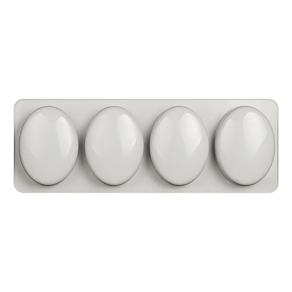 Moldes Silicona Jabon Ovalado Color Gris 4 Cavidades image number 3.0