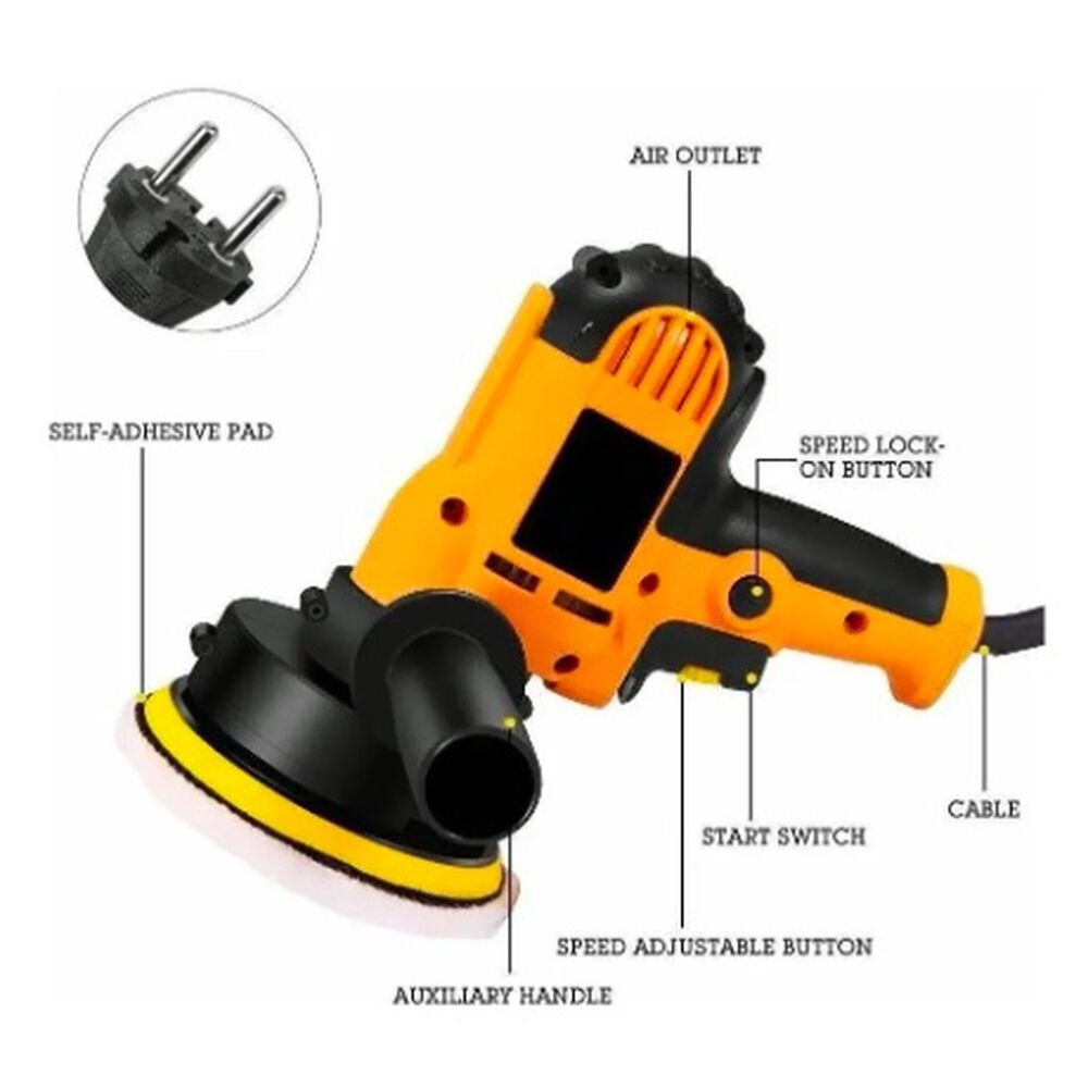 Pulidora Eléctrica 700w 5/6 Pulgada 125/150mm Full Accesorio image number 3.0
