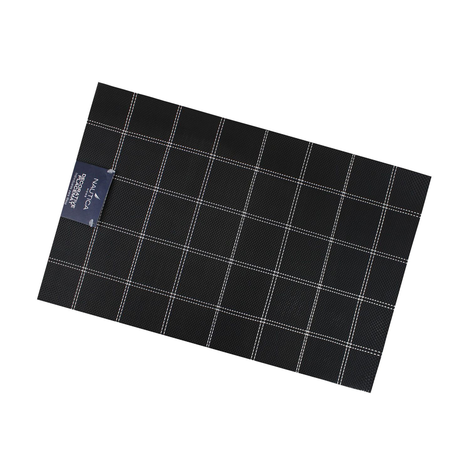 Individual De Mesa Nautica Home 45x30cm Negro A Cuadros image number 2.0