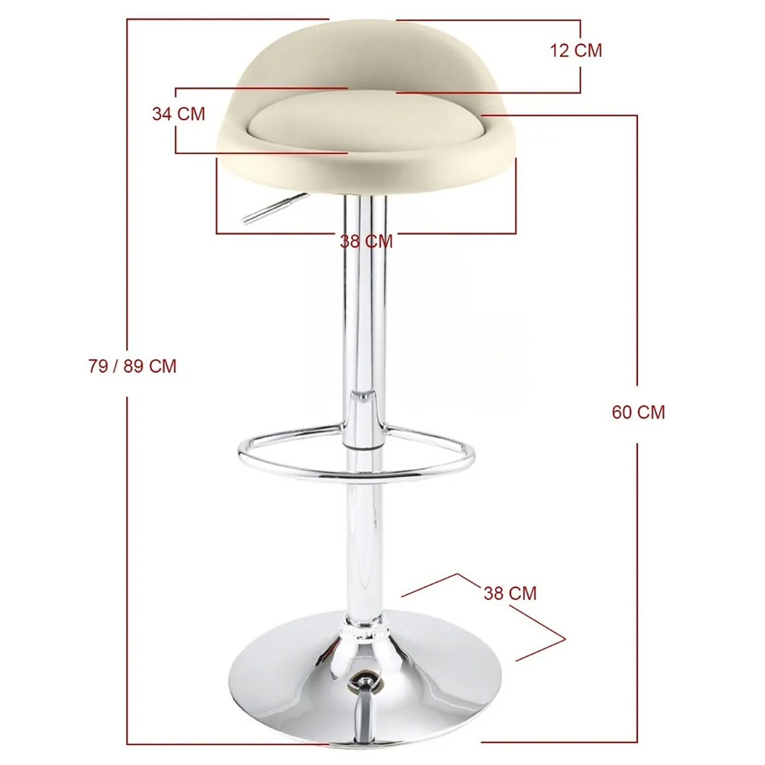 Pack 2 - Pisos De Bar Round Beige image number 5.0