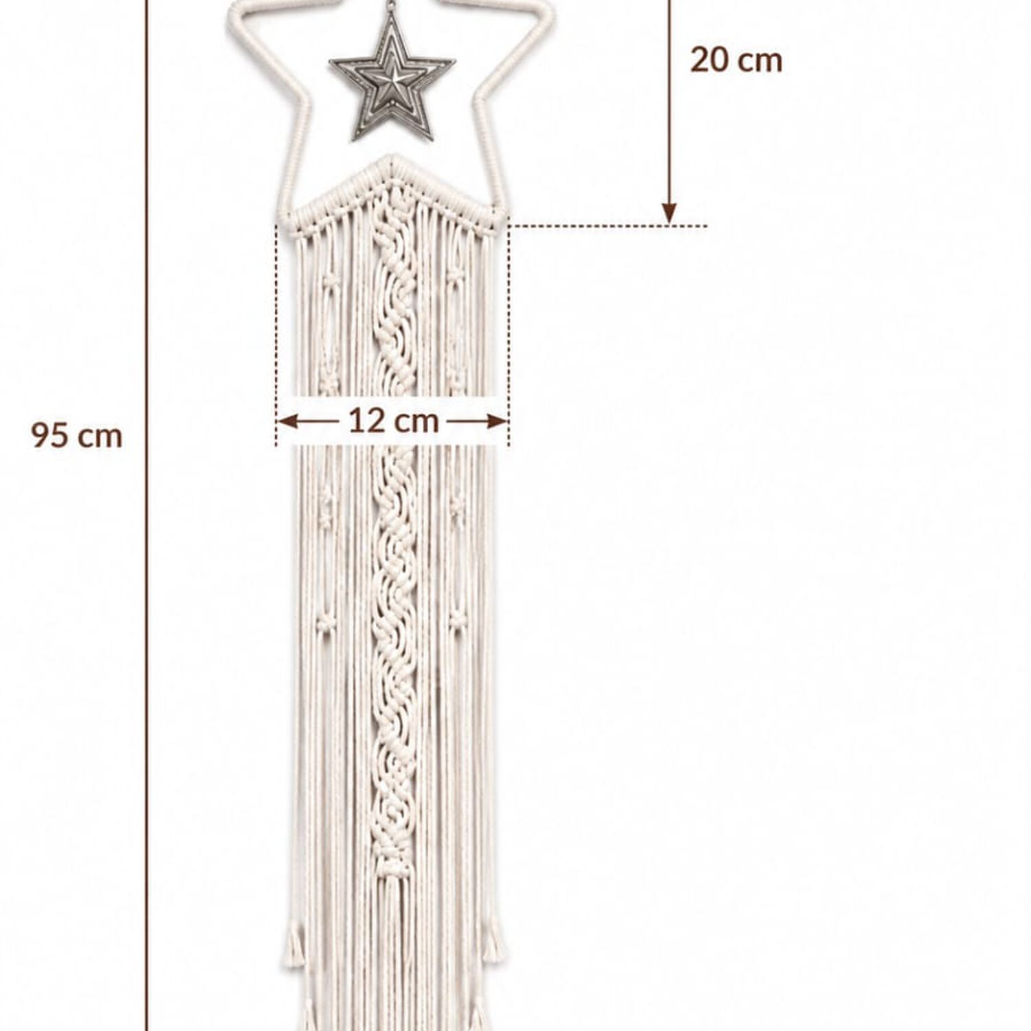 Tapiz Colgante Macrame De Estrella image number 2.0