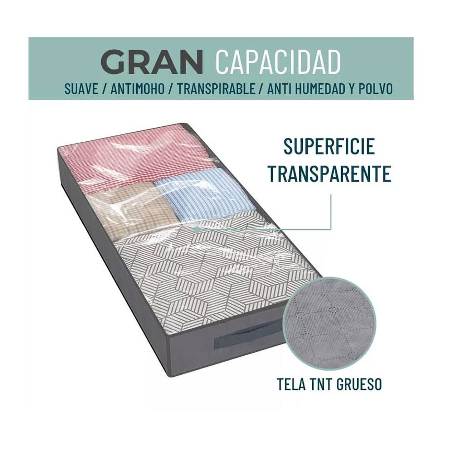 Organizador De Ropa Bajo Cama Casatua Almacenamiento Set X 3 image number 2.0
