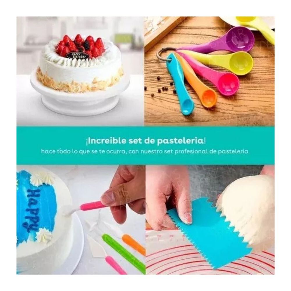 Set 66 Piezas Reposteria Plato Giratorio Kit Pasteler&iacute;a image number 3.0