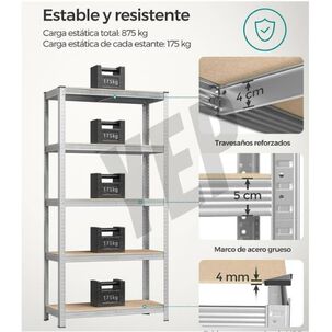 Estante Met&aacute;lico Armable 180x90x40 Armado Facil Sin Pernos