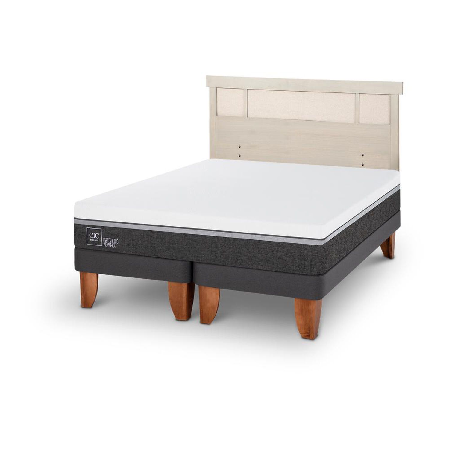 Cama Europea Cic Ortopedic Advance / 2 Plazas / Base Dividida + Respaldo image number 4.0