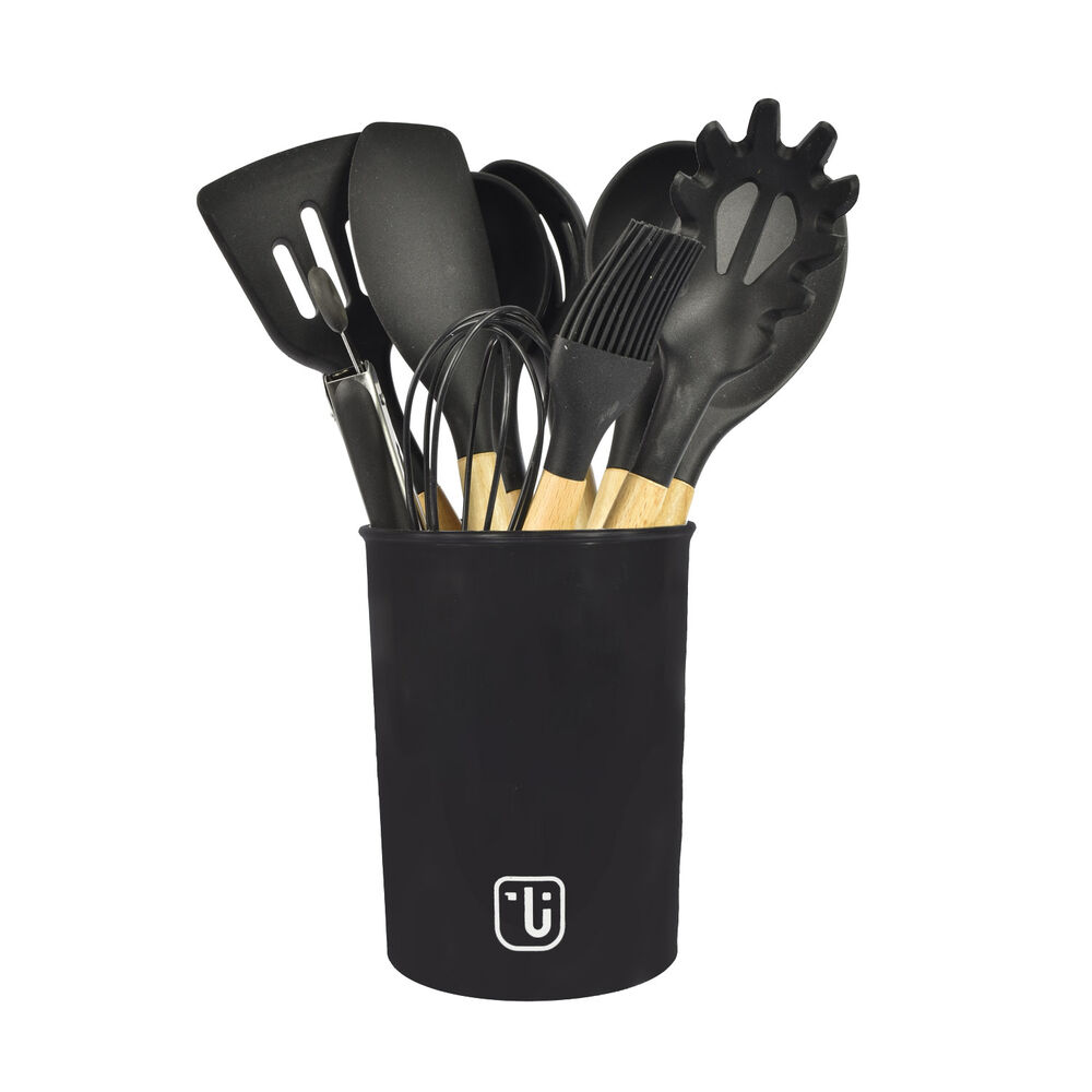 Batería De Cocina Oregon + Set 12 Utensilios Negro Simplit image number 5.0