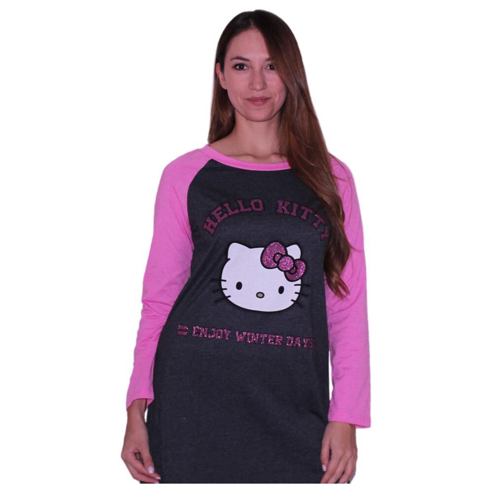 Camisola Mujer Algodón Manga Larga Estampado Hello Kitty image number 1.0