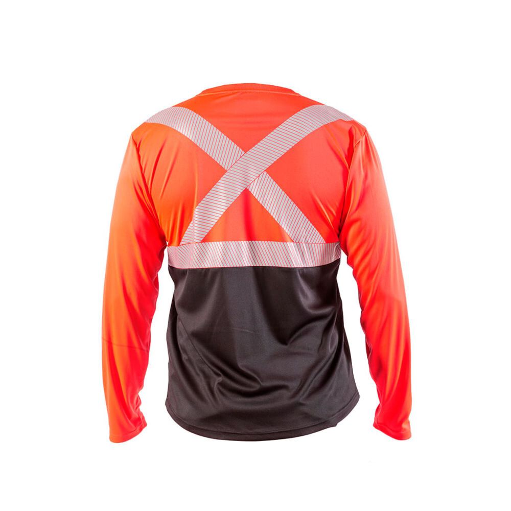 Polera Reflectiva Hw Rojo Fluor Manga Larga image number 1.0