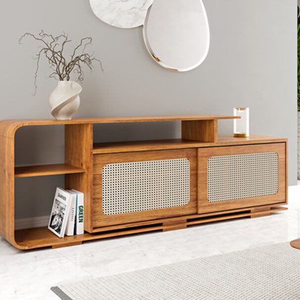 Rack Tv Riviera Color Miel 75" (72 X 40 X 180, 5 Cm)