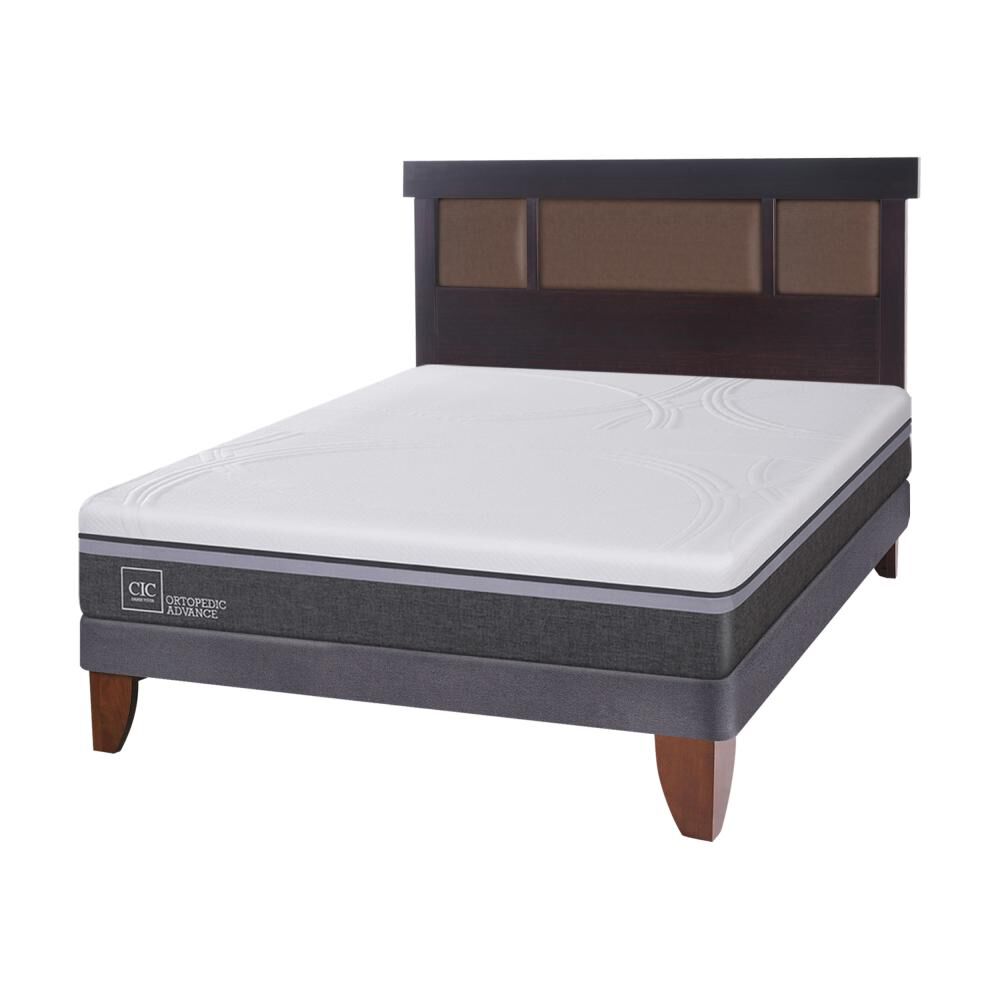 Cama Europea Cic Ortopedic / 2 Plazas / Base Normal + Respaldo image number 1.0