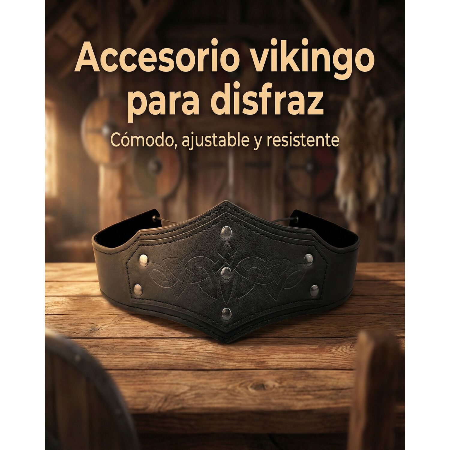 Tiara Vikinga Medieval Celtas En Relieve Ajustable image number 11.0