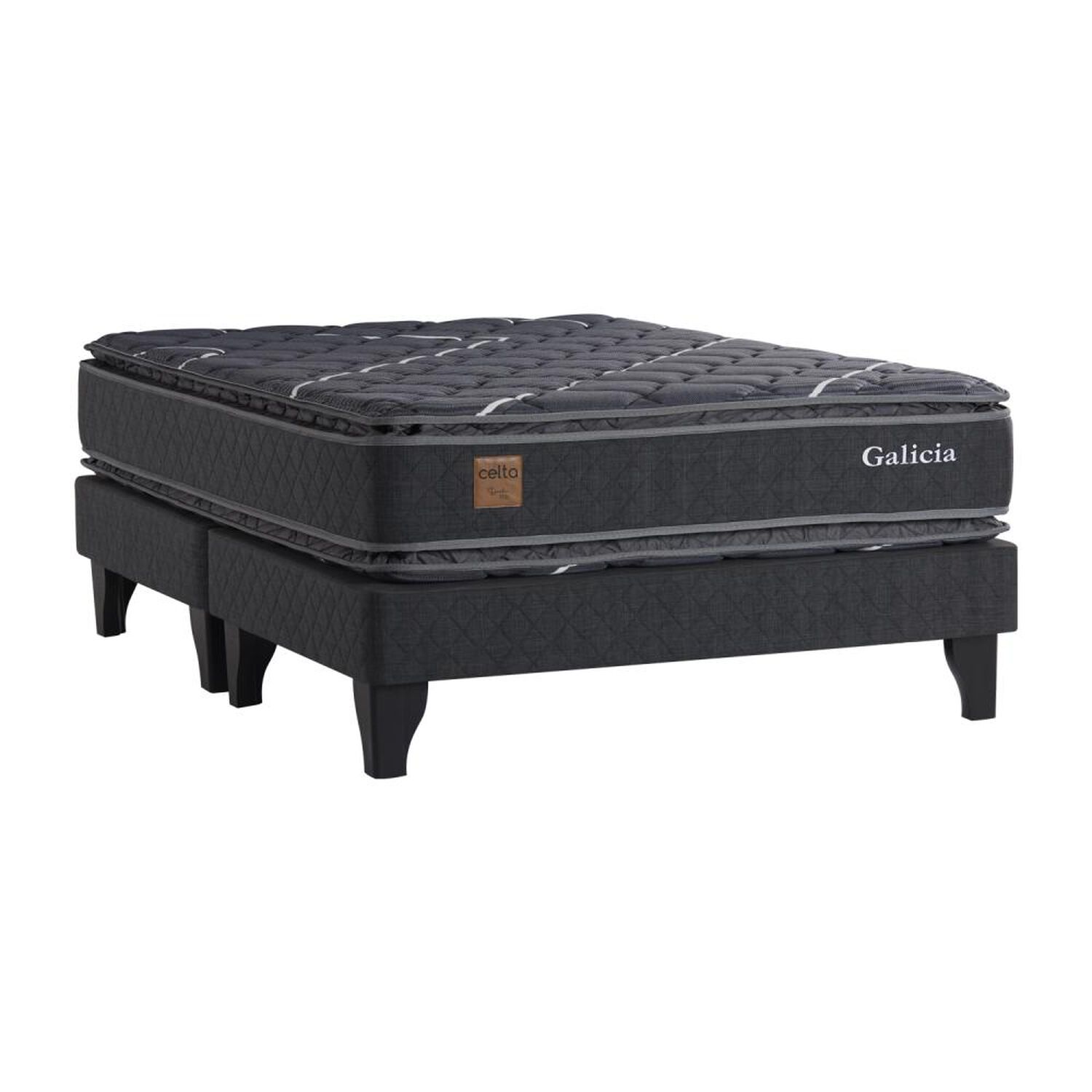 Cama Europea Celta Galicia 2 Metros / 2 Plazas / Base Dividida image number 0.0