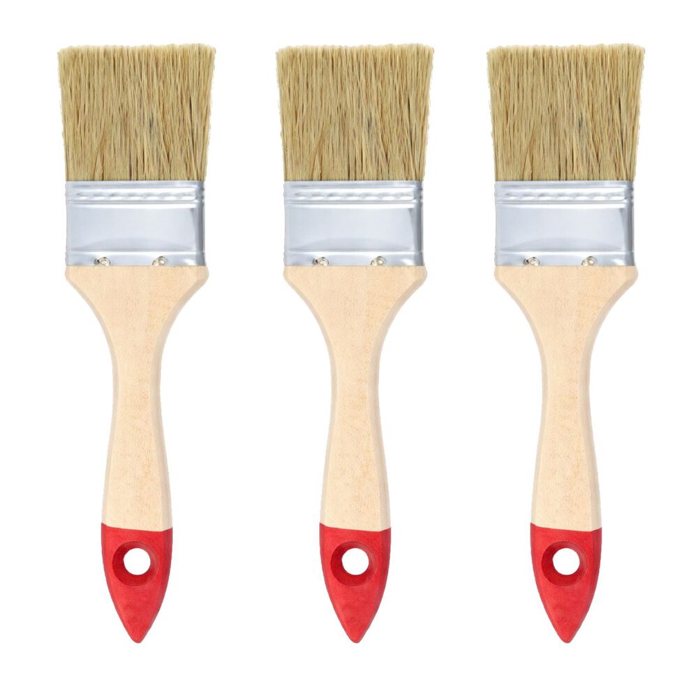 Set 3 Brochas Mango Madera 2 Pulgadas Para Pintura Pintar image number 0.0