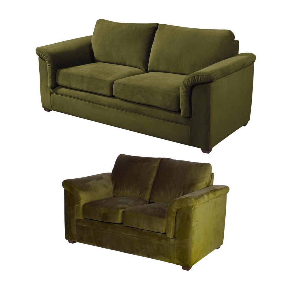 Living Ancona 3-2 Tela Velvet Verde image number 1.0