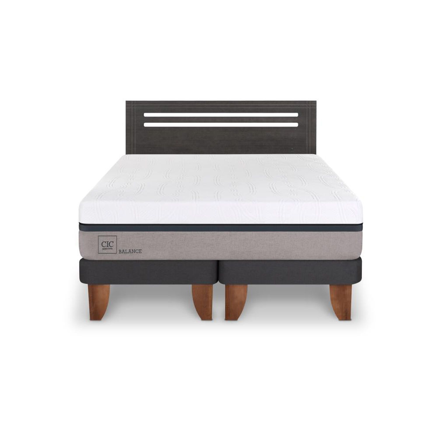 Cama Europea Cic Balance / 2 Plazas / Base Dividida + Respaldo image number 0.0