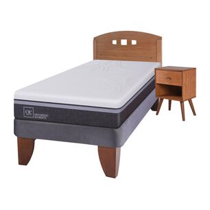 Cama Europea Cic Ortopedic Advance / 1.5 Plazas / Base Normal + Set De Maderas
