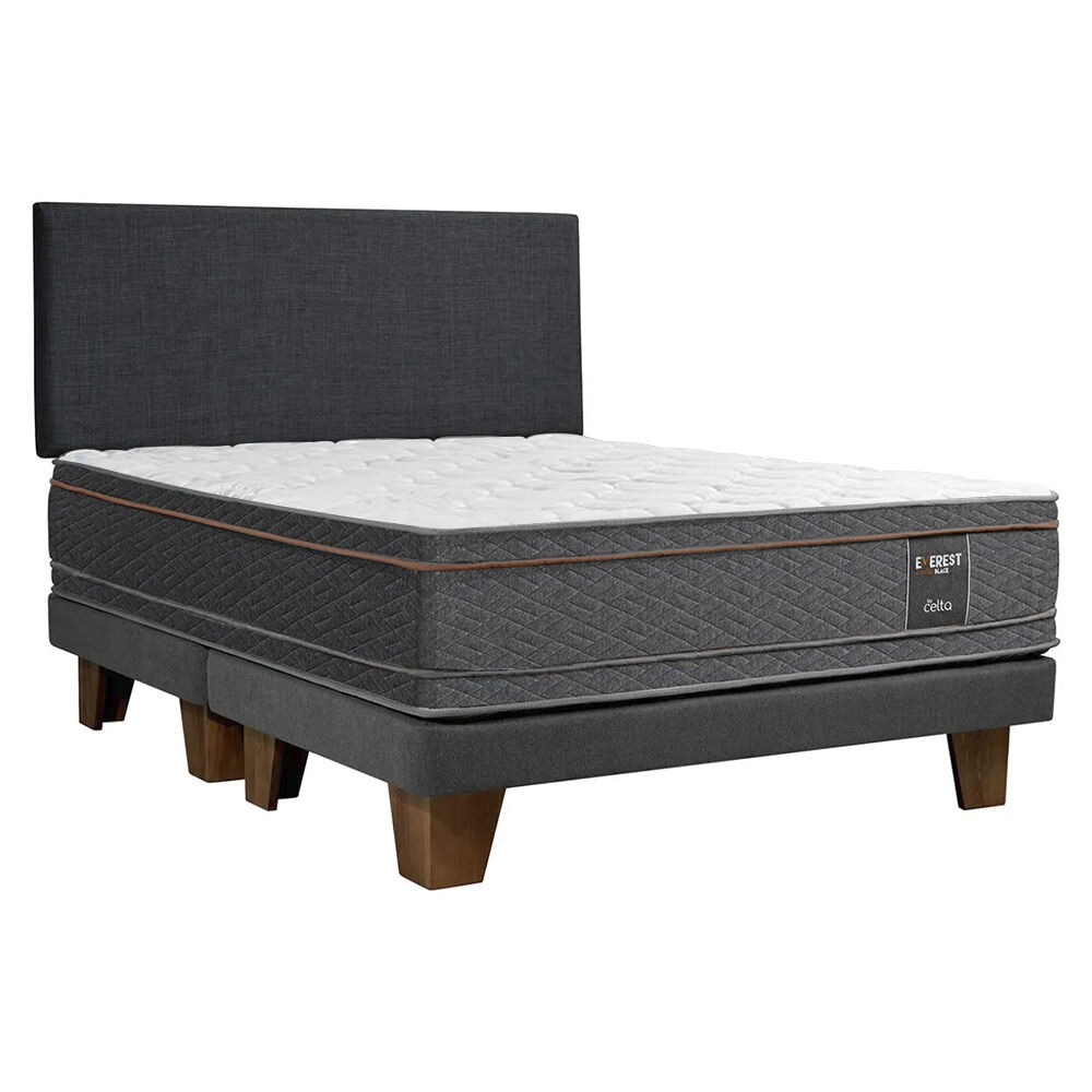 Cama Europea Celta Everest Cobre / 2 Plazas / 200 Cm /  Base Dividida + Respaldo image number 1.0