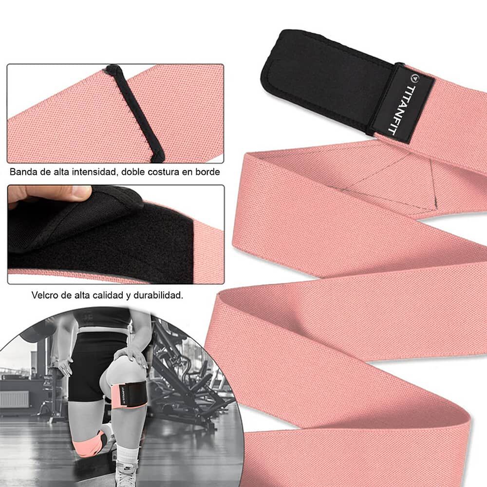 Rodillera Elastica Pelta Rosada Titanfit image number 2.0