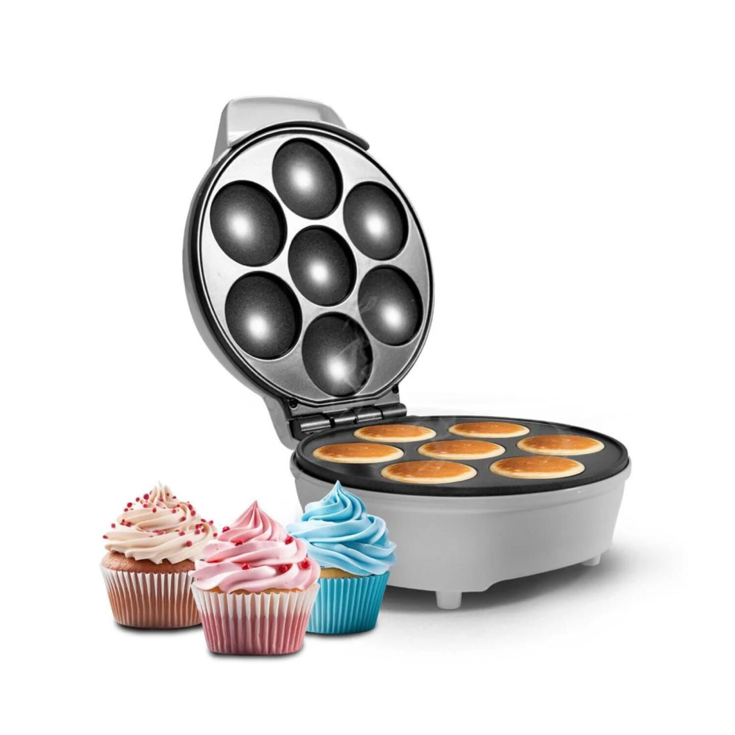 Maquina Para Hacer Cupcakes 7 Magdalenas 800w Bccm012 Blanik image number 0.0